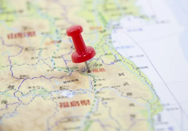 福島県を示す地図
